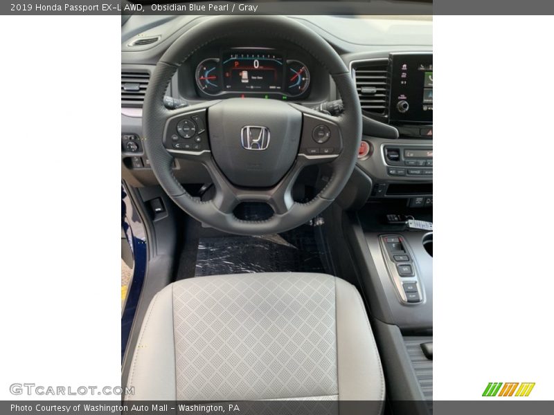 Obsidian Blue Pearl / Gray 2019 Honda Passport EX-L AWD