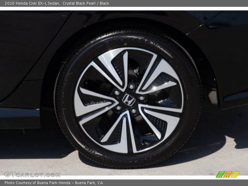 Crystal Black Pearl / Black 2016 Honda Civic EX-L Sedan