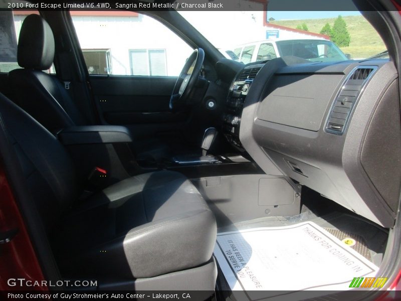 Sangria Red Metallic / Charcoal Black 2010 Ford Escape Limited V6 4WD