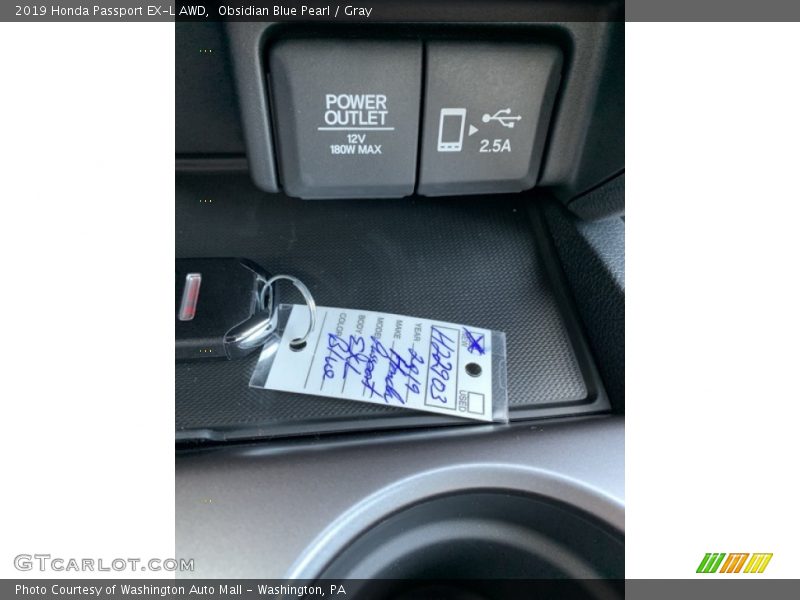 Obsidian Blue Pearl / Gray 2019 Honda Passport EX-L AWD