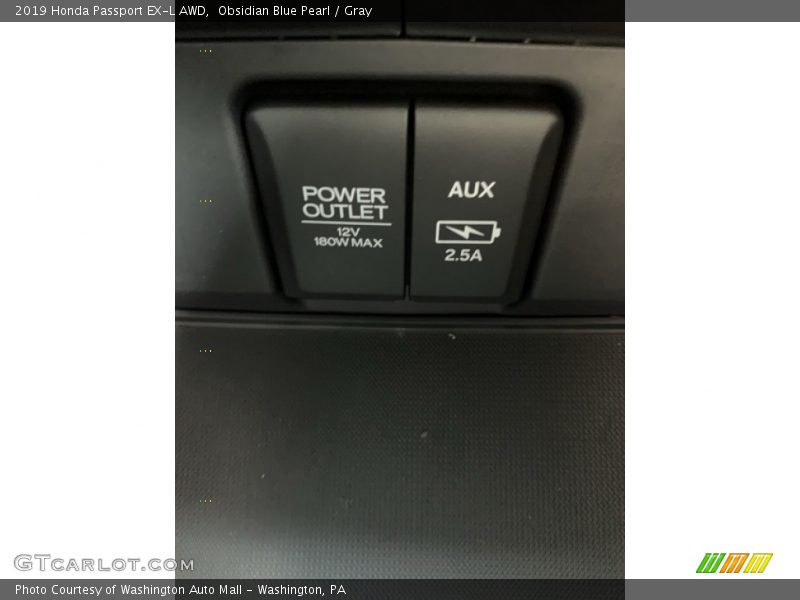 Obsidian Blue Pearl / Gray 2019 Honda Passport EX-L AWD