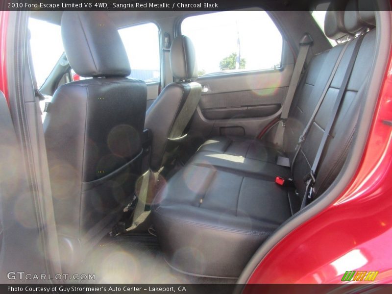 Sangria Red Metallic / Charcoal Black 2010 Ford Escape Limited V6 4WD