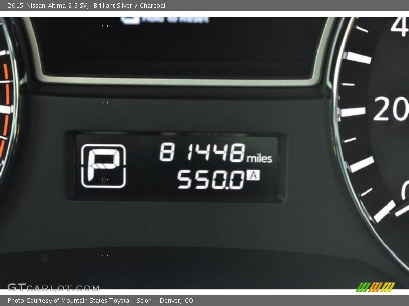 Brilliant Silver / Charcoal 2015 Nissan Altima 2.5 SV