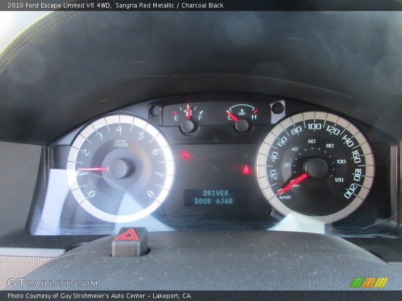 Sangria Red Metallic / Charcoal Black 2010 Ford Escape Limited V6 4WD