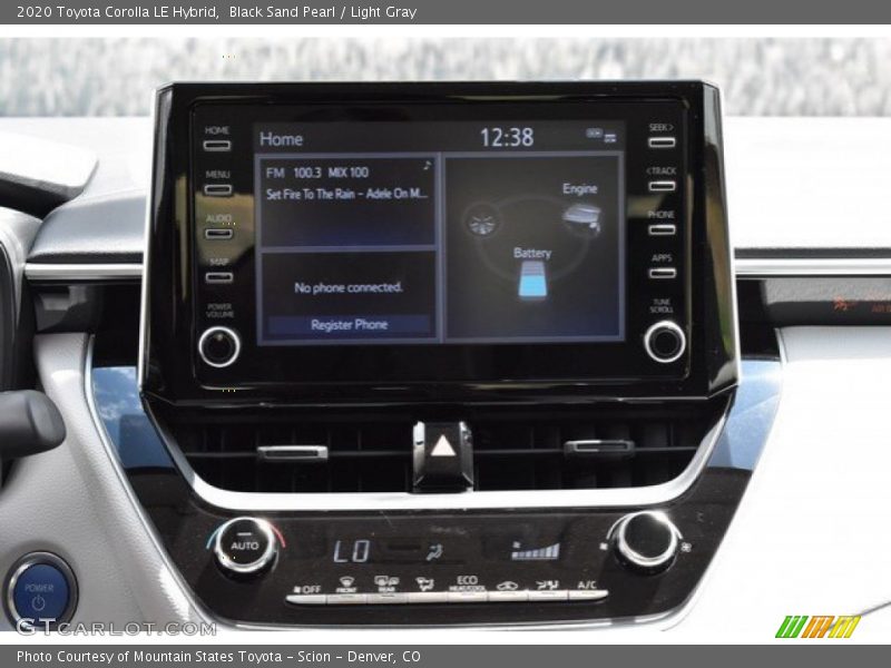 Black Sand Pearl / Light Gray 2020 Toyota Corolla LE Hybrid