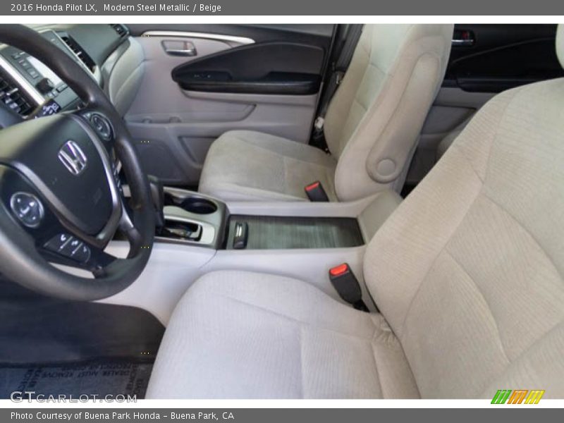 Modern Steel Metallic / Beige 2016 Honda Pilot LX
