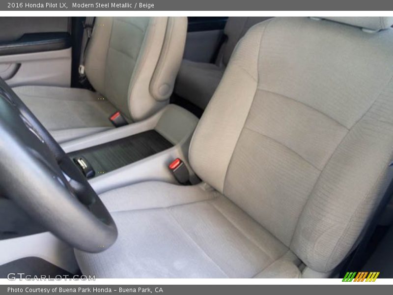 Modern Steel Metallic / Beige 2016 Honda Pilot LX