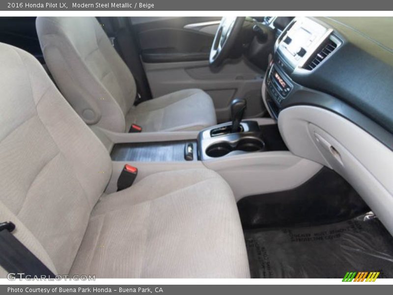 Modern Steel Metallic / Beige 2016 Honda Pilot LX