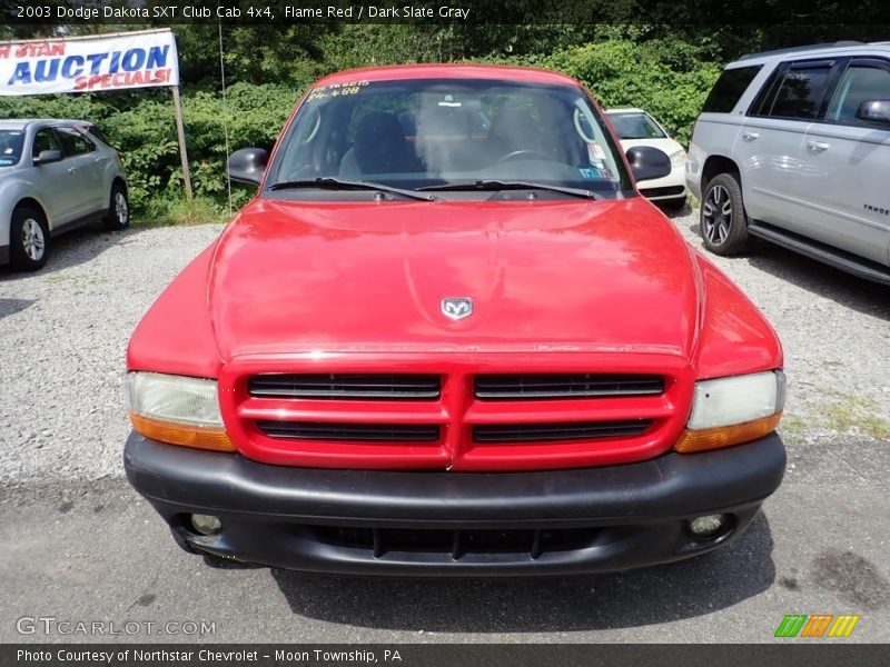Flame Red / Dark Slate Gray 2003 Dodge Dakota SXT Club Cab 4x4