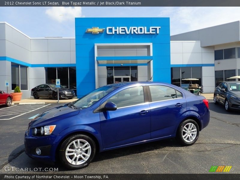 Blue Topaz Metallic / Jet Black/Dark Titanium 2012 Chevrolet Sonic LT Sedan