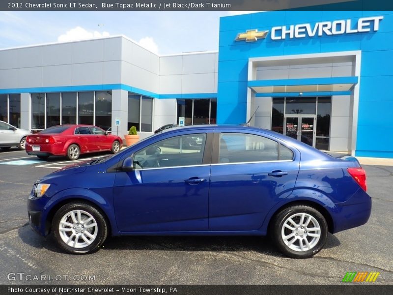 Blue Topaz Metallic / Jet Black/Dark Titanium 2012 Chevrolet Sonic LT Sedan