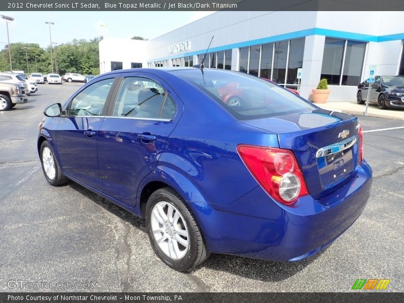 Blue Topaz Metallic / Jet Black/Dark Titanium 2012 Chevrolet Sonic LT Sedan