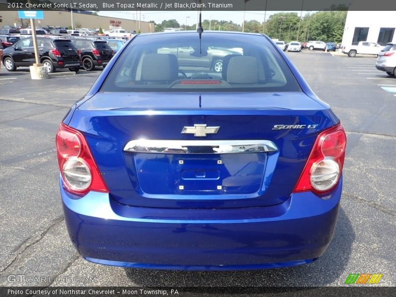 Blue Topaz Metallic / Jet Black/Dark Titanium 2012 Chevrolet Sonic LT Sedan