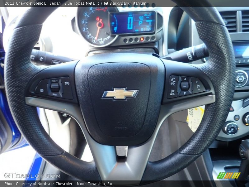 Blue Topaz Metallic / Jet Black/Dark Titanium 2012 Chevrolet Sonic LT Sedan