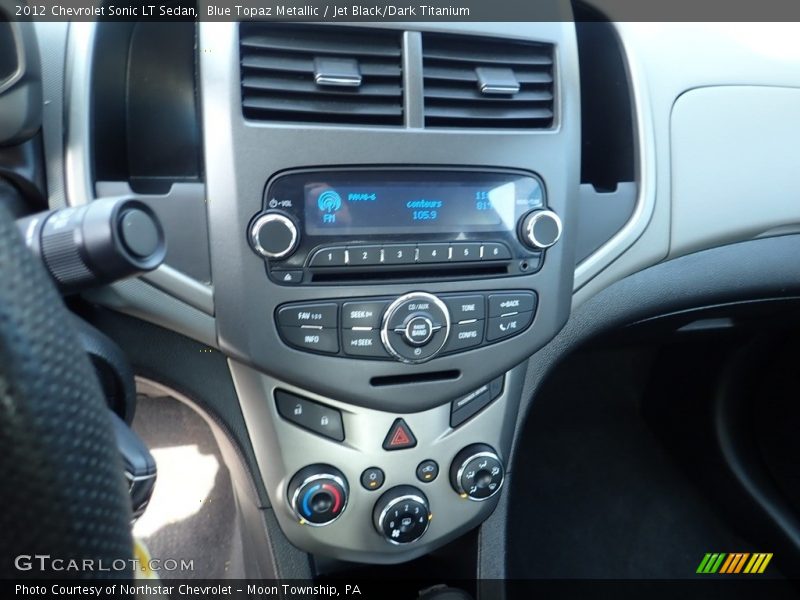 Blue Topaz Metallic / Jet Black/Dark Titanium 2012 Chevrolet Sonic LT Sedan