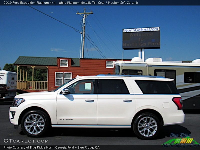 White Platinum Metallic Tri-Coat / Medium Soft Ceramic 2019 Ford Expedition Platinum 4x4