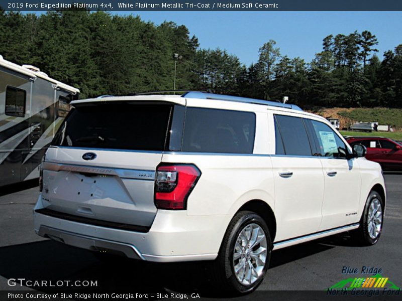 White Platinum Metallic Tri-Coat / Medium Soft Ceramic 2019 Ford Expedition Platinum 4x4