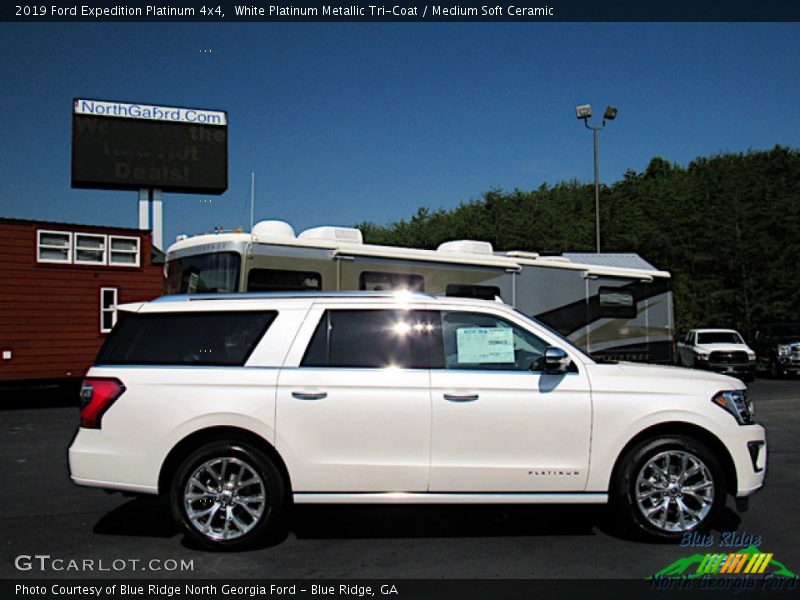 White Platinum Metallic Tri-Coat / Medium Soft Ceramic 2019 Ford Expedition Platinum 4x4