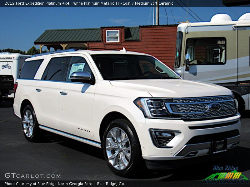 White Platinum Metallic Tri-Coat / Medium Soft Ceramic 2019 Ford Expedition Platinum 4x4