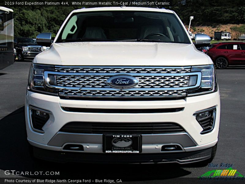 White Platinum Metallic Tri-Coat / Medium Soft Ceramic 2019 Ford Expedition Platinum 4x4