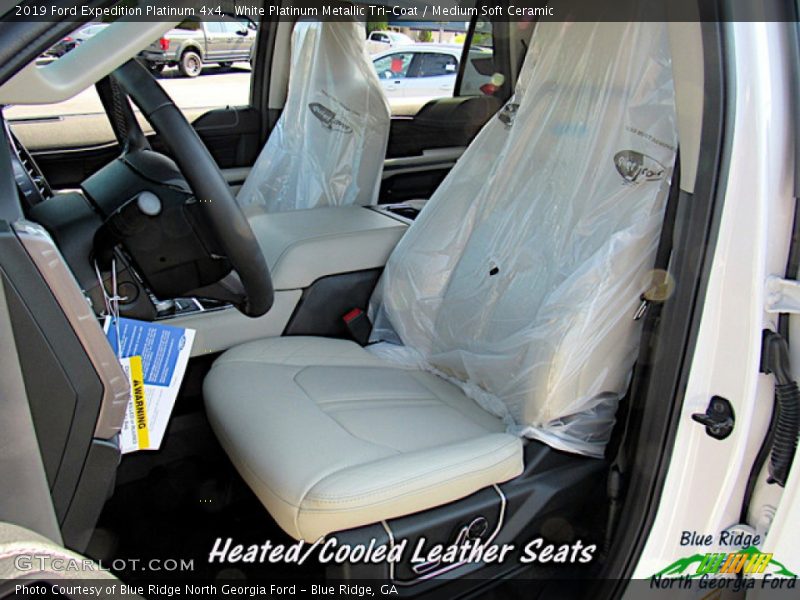White Platinum Metallic Tri-Coat / Medium Soft Ceramic 2019 Ford Expedition Platinum 4x4