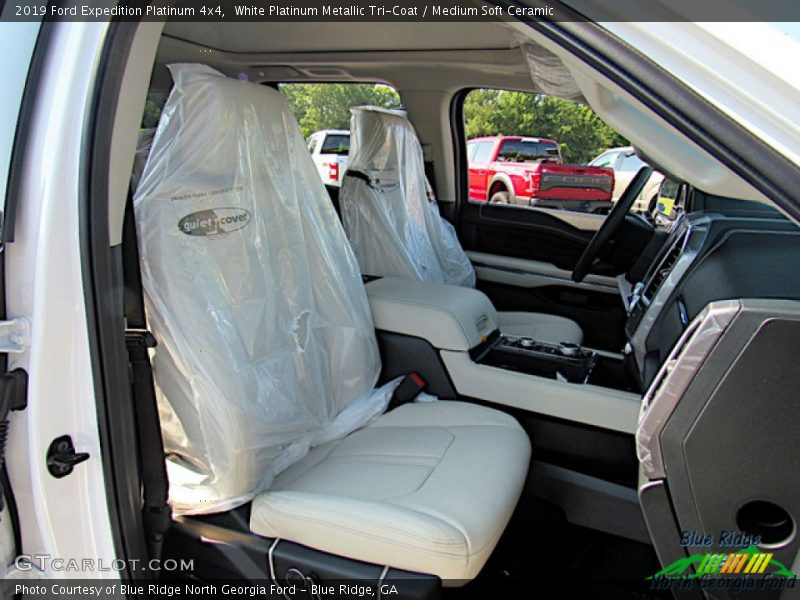 White Platinum Metallic Tri-Coat / Medium Soft Ceramic 2019 Ford Expedition Platinum 4x4