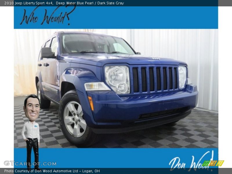 Deep Water Blue Pearl / Dark Slate Gray 2010 Jeep Liberty Sport 4x4