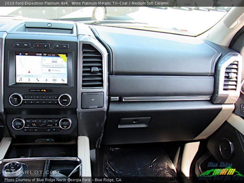 White Platinum Metallic Tri-Coat / Medium Soft Ceramic 2019 Ford Expedition Platinum 4x4