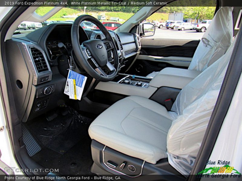 White Platinum Metallic Tri-Coat / Medium Soft Ceramic 2019 Ford Expedition Platinum 4x4