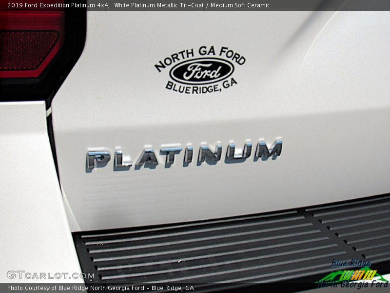 White Platinum Metallic Tri-Coat / Medium Soft Ceramic 2019 Ford Expedition Platinum 4x4