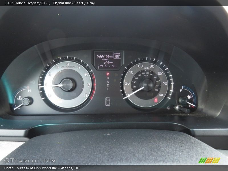 Crystal Black Pearl / Gray 2012 Honda Odyssey EX-L