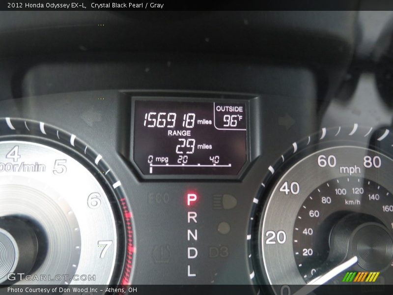 Crystal Black Pearl / Gray 2012 Honda Odyssey EX-L
