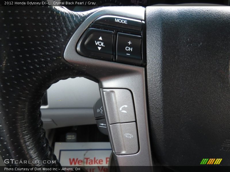 Crystal Black Pearl / Gray 2012 Honda Odyssey EX-L