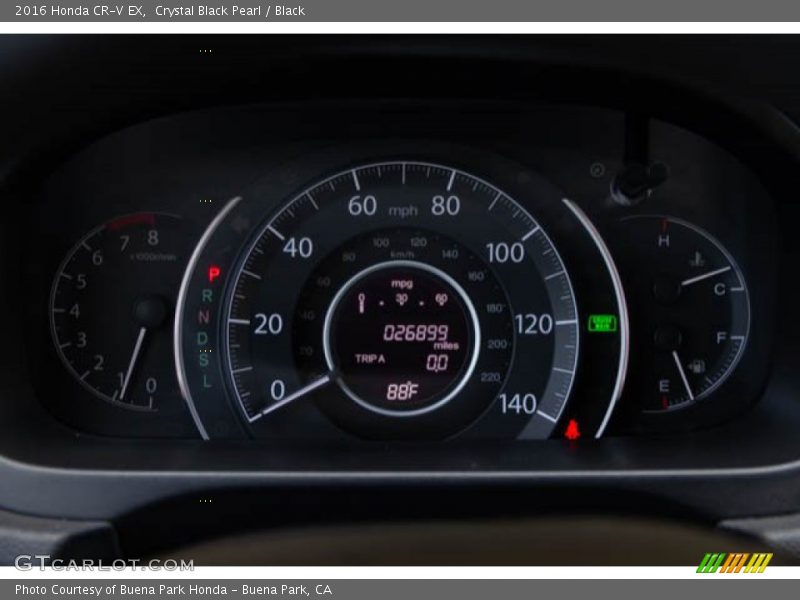 Crystal Black Pearl / Black 2016 Honda CR-V EX