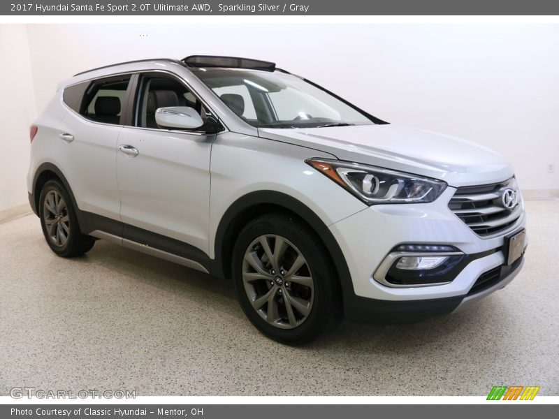 Sparkling Silver / Gray 2017 Hyundai Santa Fe Sport 2.0T Ulitimate AWD