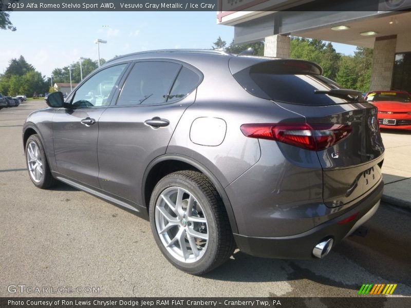 Vesuvio Gray Metallic / Ice Gray 2019 Alfa Romeo Stelvio Sport AWD