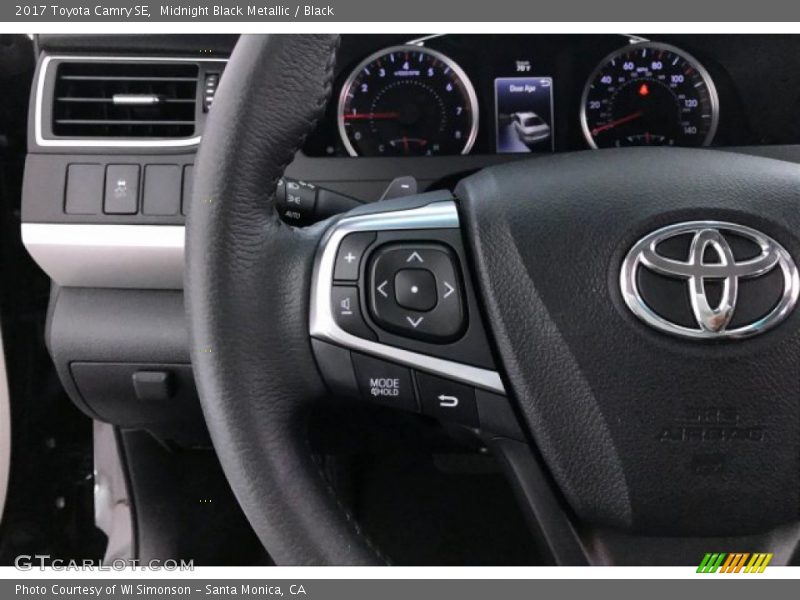 Midnight Black Metallic / Black 2017 Toyota Camry SE