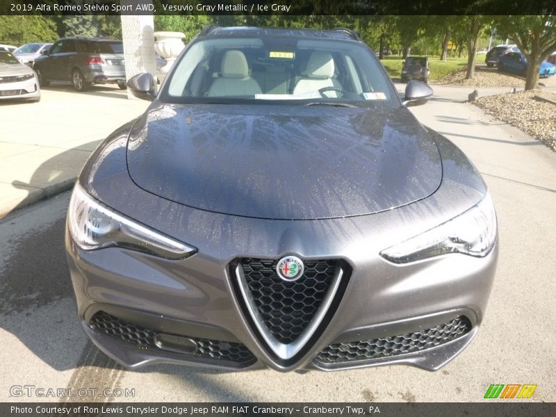 Vesuvio Gray Metallic / Ice Gray 2019 Alfa Romeo Stelvio Sport AWD