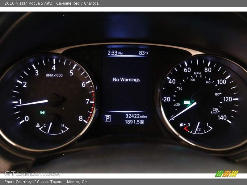 Cayenne Red / Charcoal 2016 Nissan Rogue S AWD
