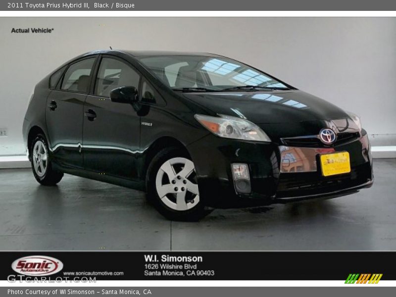 Black / Bisque 2011 Toyota Prius Hybrid III