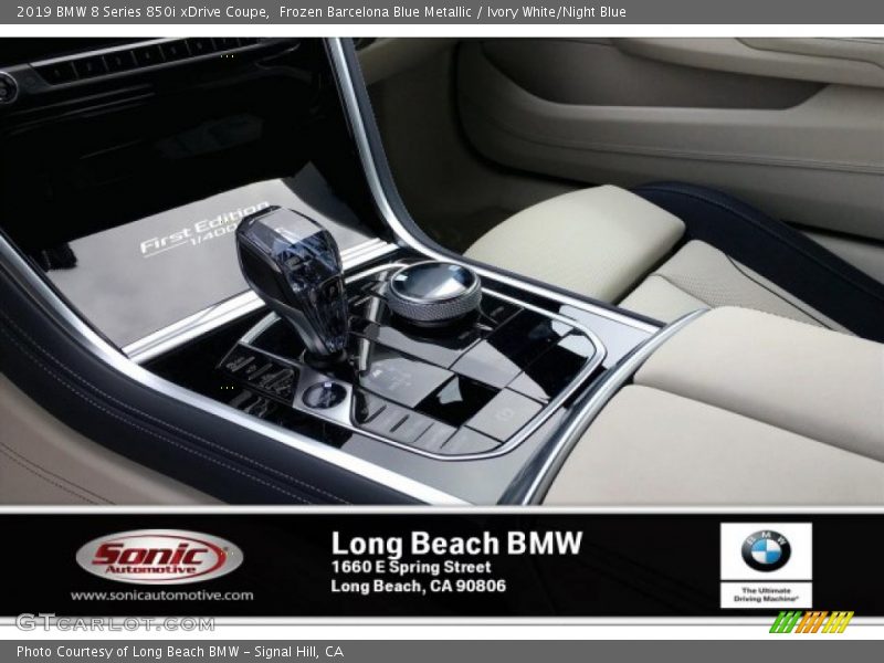 Frozen Barcelona Blue Metallic / Ivory White/Night Blue 2019 BMW 8 Series 850i xDrive Coupe