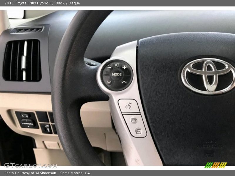 Black / Bisque 2011 Toyota Prius Hybrid III