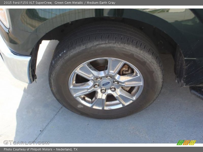 Green Gem Metallic / Medium Earth Gray 2015 Ford F150 XLT SuperCrew