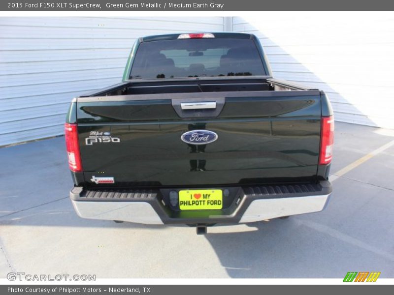Green Gem Metallic / Medium Earth Gray 2015 Ford F150 XLT SuperCrew
