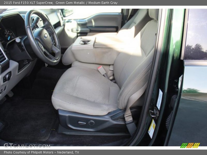 Green Gem Metallic / Medium Earth Gray 2015 Ford F150 XLT SuperCrew