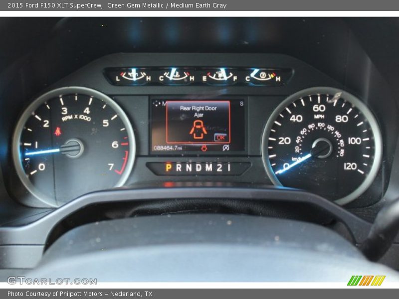 Green Gem Metallic / Medium Earth Gray 2015 Ford F150 XLT SuperCrew