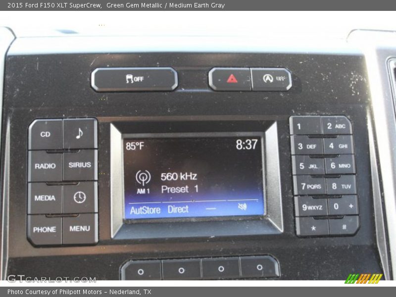 Green Gem Metallic / Medium Earth Gray 2015 Ford F150 XLT SuperCrew