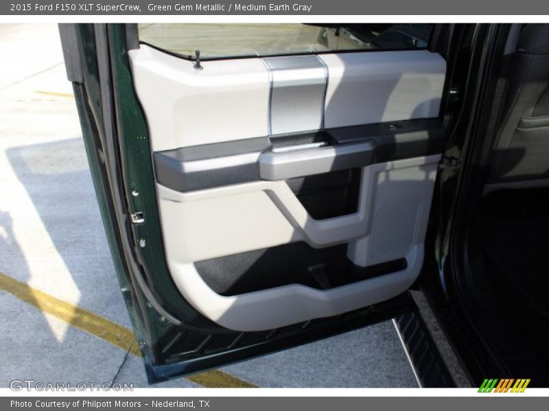 Green Gem Metallic / Medium Earth Gray 2015 Ford F150 XLT SuperCrew