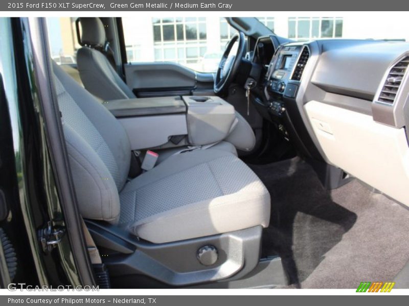 Green Gem Metallic / Medium Earth Gray 2015 Ford F150 XLT SuperCrew