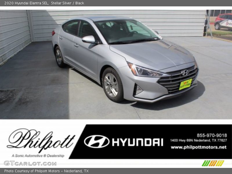 Stellar Silver / Black 2020 Hyundai Elantra SEL